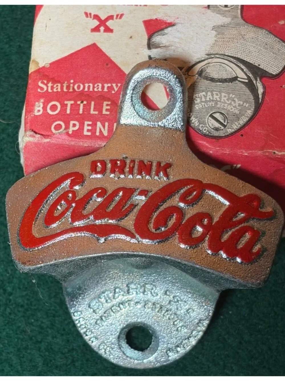 NOS Vintage Starr X Coca-Cola Wall-Mounted Bottle Opener With Original Box